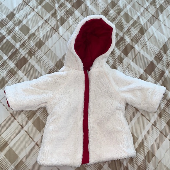 NWT- First Impressions dark red /cream reversible. - Picture 6 of 7